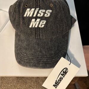 Miss Me Charcoal Denim Hat